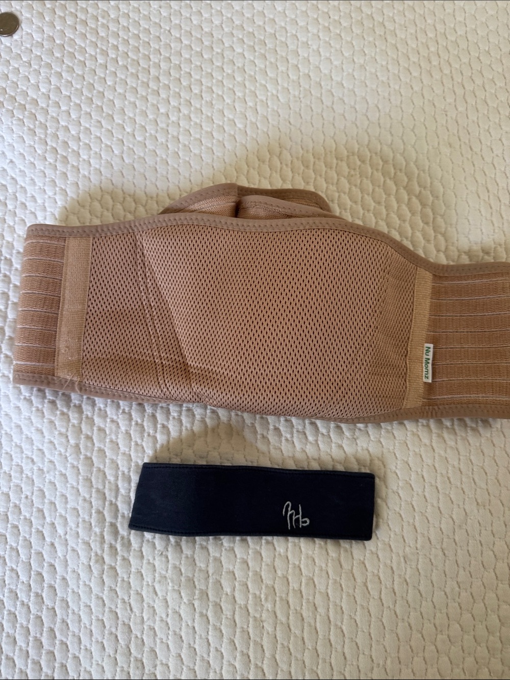 Maternity pants extender and Neutral Beige Mesh Support Belt